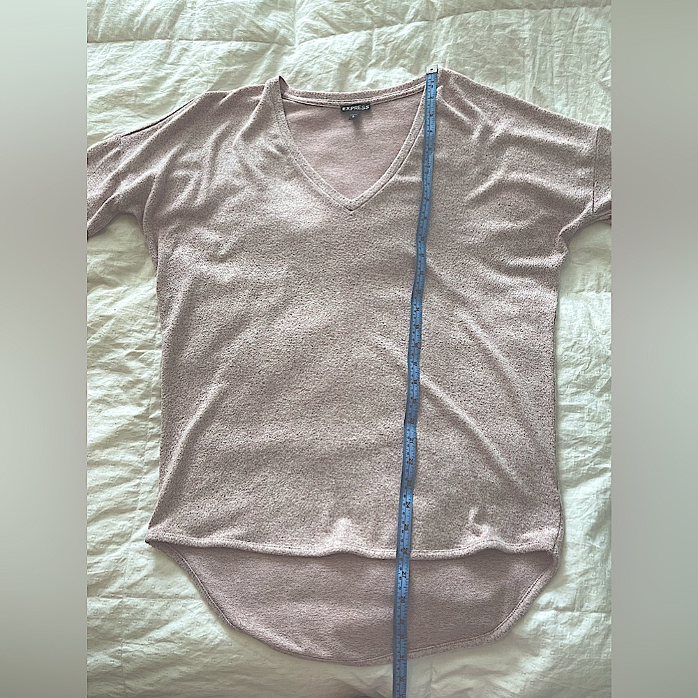 Express 1/2 sleeve light pink top.